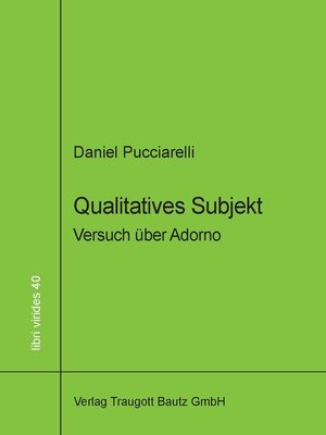 cover image of Qualitatives Subjekt